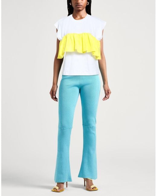 MSGM Yellow T-Shirts