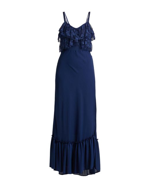 Rebel Queen Blue Maxi Dress Polyester