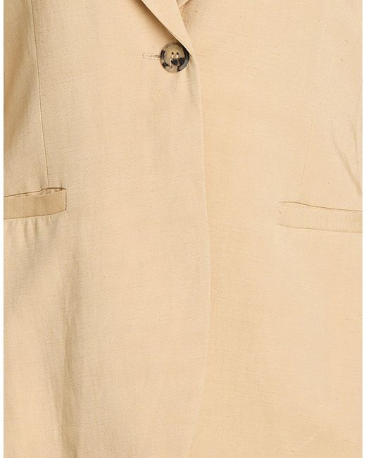 Tela Natural Sand Blazer Viscose, Linen, Elastane