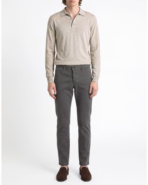 Briglia 1949 Gray Pants Cotton, Elastane for men