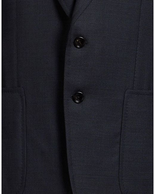Tom Ford Blue Midnight Blazer Wool, Elastane for men