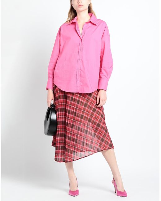 Semicouture Red Midi Skirt