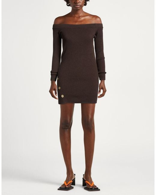Haveone Brown Mini Dresses
