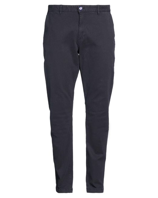 Fred Mello Blue Pants Cotton, Elastane for men