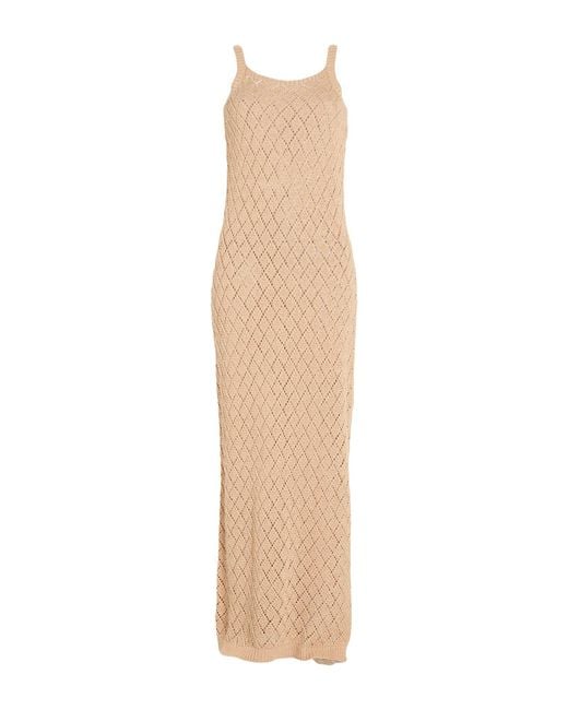 Eleventy White Maxi Dress Cotton