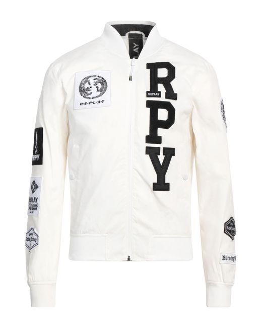 Giacca & Giubbotto di Replay in White da Uomo