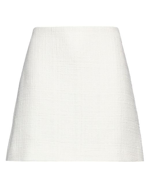Theory White Mini Skirt Cotton, Polyamide