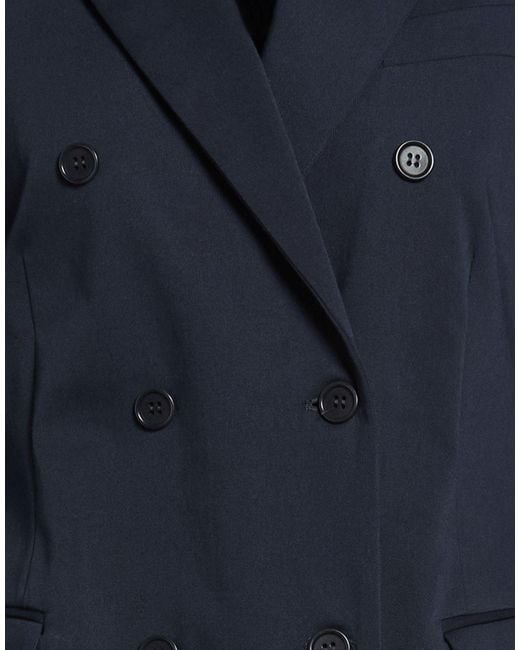P.A.R.O.S.H. Blue Midnight Blazer Cotton, Elastane