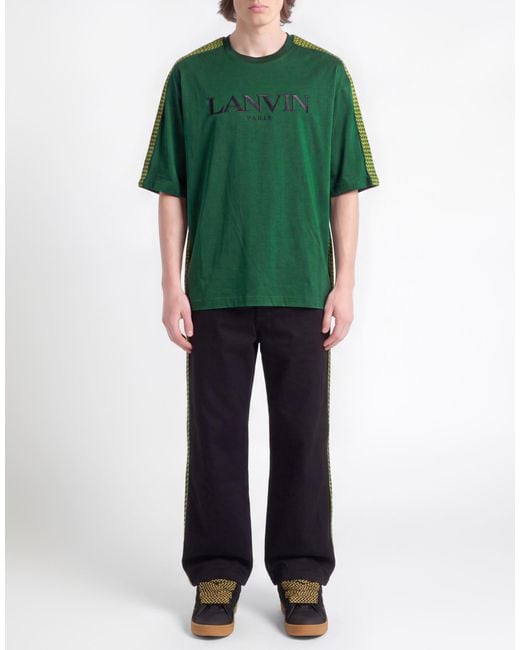 Lanvin Green T-Shirt Cotton for men