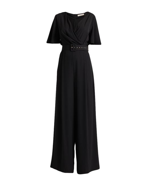 Rinascimento Black Jumpsuit Polyester, Elastane