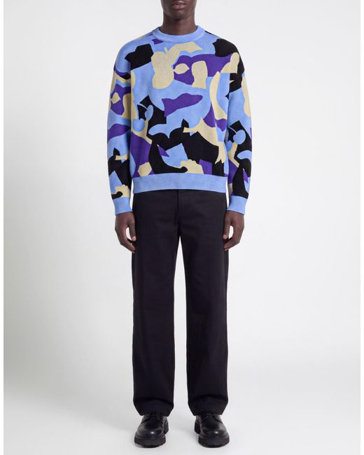 MSGM Blue Sweater Viscose, Polyester for men