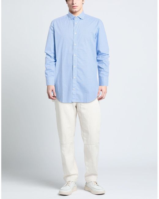 BASTONCINO Blue Shirt Cotton for men