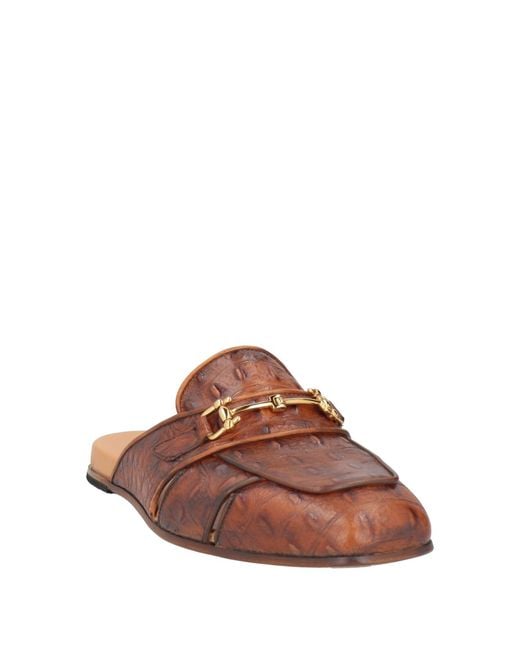 MICH SIMON Brown Mules & Clogs Leather for men