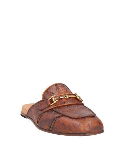 MICH SIMON Brown Mules & Clogs Leather for men