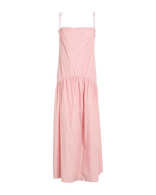 Max Mara Pink Blush Maxi Dress Cotton