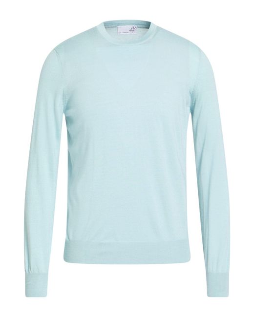 LA BIELLESE Blue Sweater Cashmere, Silk for men