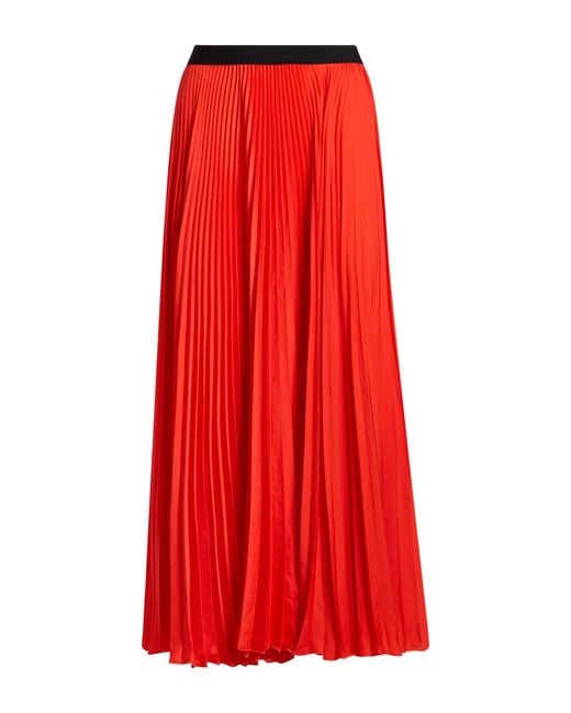 Pierantonio Gaspari Red Midi Skirt Polyester