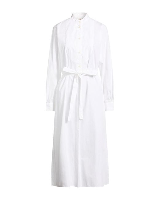 Officine Generale White Midi Dress
