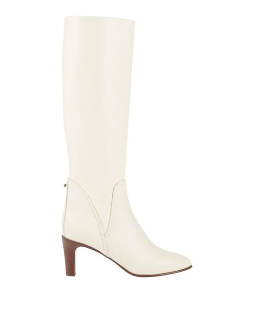 Chloé White Cream Boot Leather