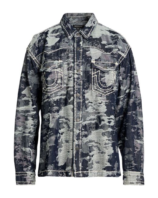 True Religion Gray Denim Shirt for men