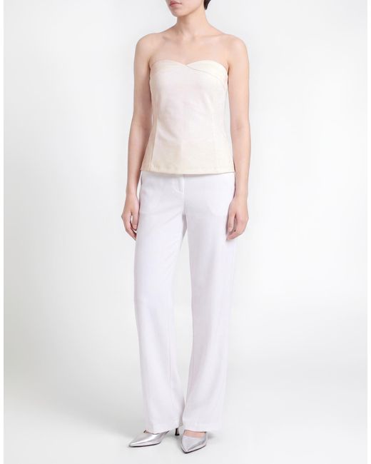 Liviana Conti White Ivory Top Polyamide, Viscose, Polyester, Silk