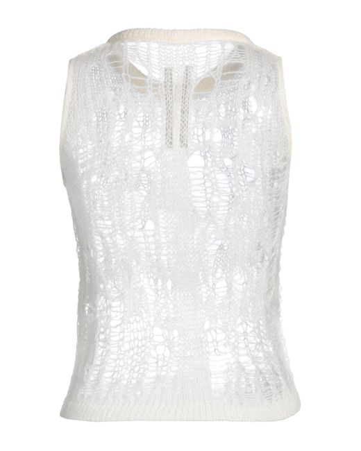 Rick Owens White Cream Sweater Polyamide, Mohair Wool, Wool