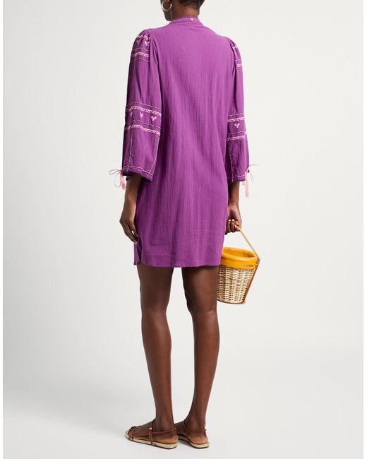 Antik Batik Purple Mini-Kleid
