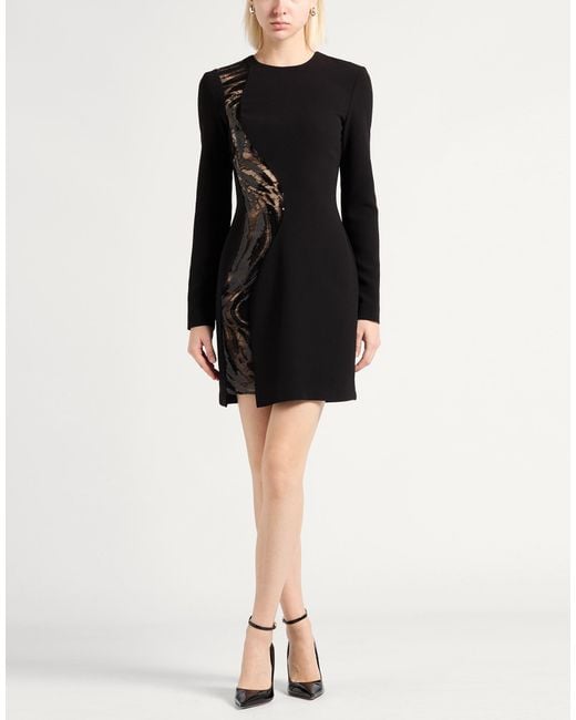 Just Cavalli Black Mini Dress Polyester, Elastane