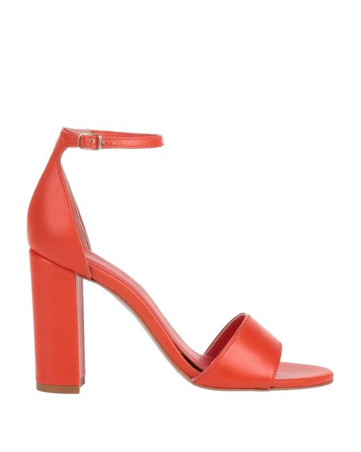 PAOLO MATTEI Red Sandals Leather