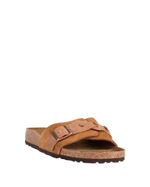 Birkenstock Brown Tan Sandals Leather