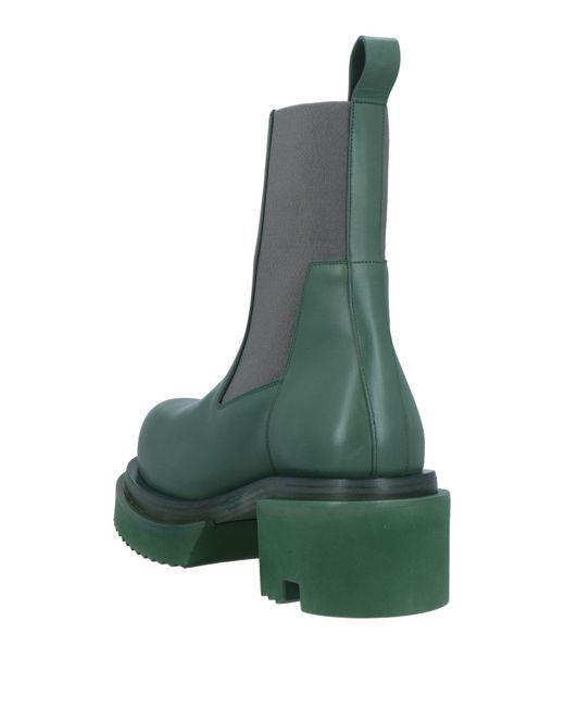 Rick Owens Green Ankle Boots