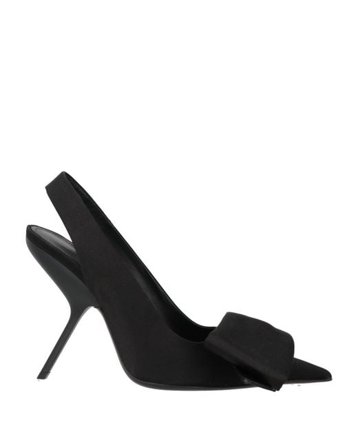 Ferragamo Black Pumps Textile Fibers