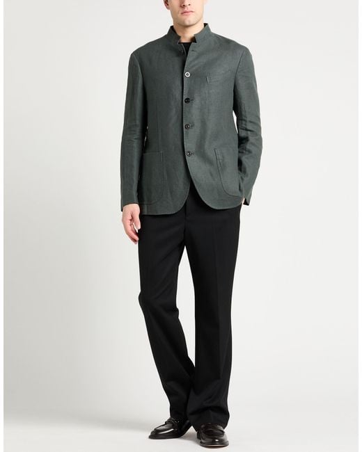 Boglioli Green Blazer Linen for men