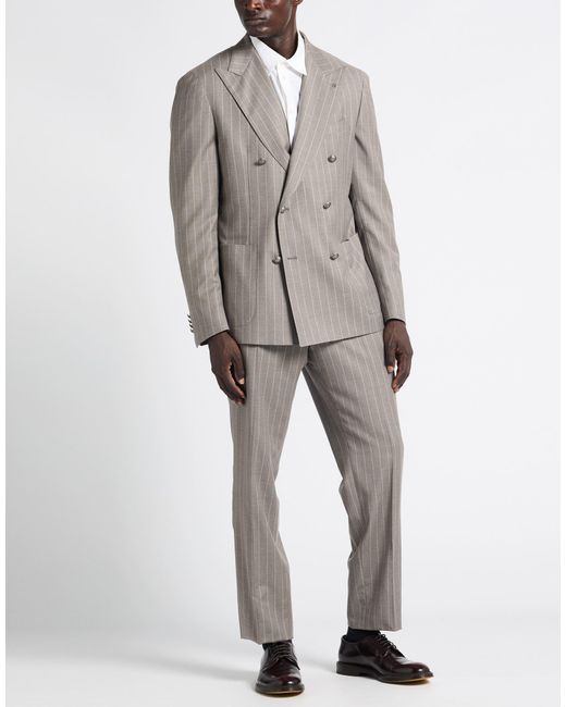 Tagliatore Gray Suit Virgin Wool, Elastane for men