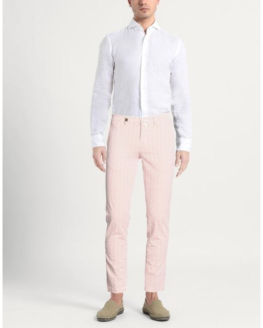 Barbati Pink Pants Cotton, Elastane for men
