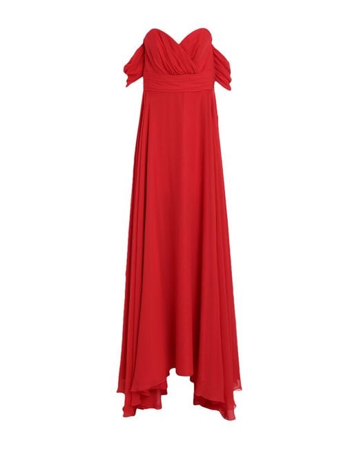 ATELIER LEGORA Red Maxi Dress Polyamide, Viscose