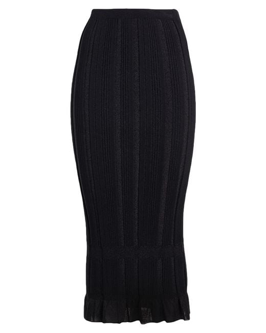 Simone Rocha Black Midi Skirt Viscose, Polyester
