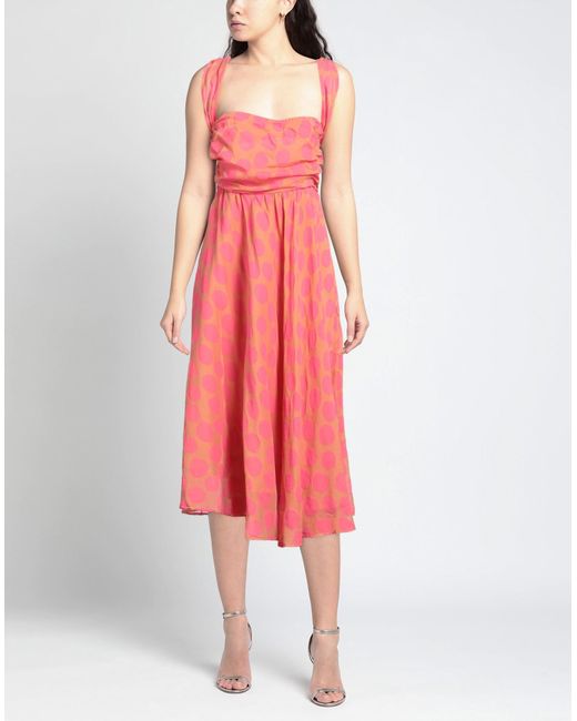 ALESSIA SANTI Pink Midi-Kleid