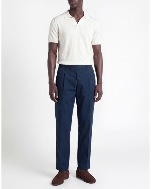 Paoloni Blue Pants for men