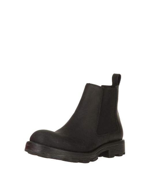 DIESEL Black ‘D-Hammer’ Leather Ankle Boots for men