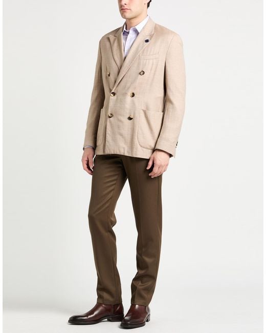 Lardini Natural Blazer Cashmere, Wool, Silk for men