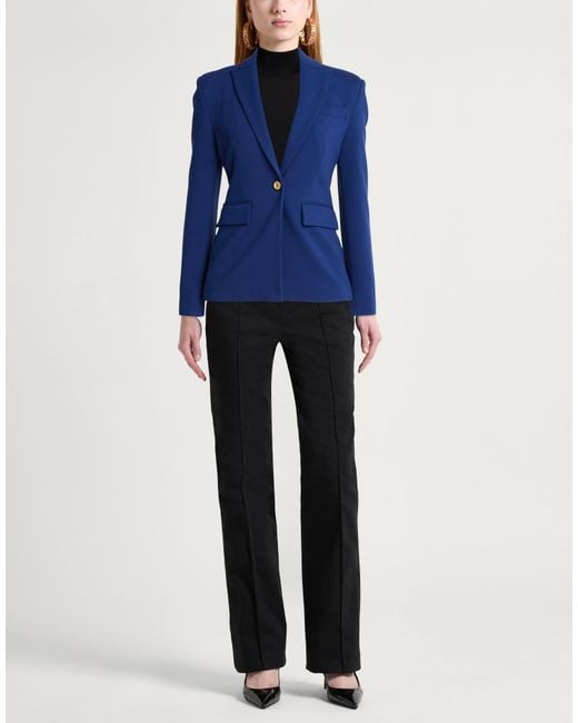 Pinko Blue Blazer Viscose, Nylon, Elastane