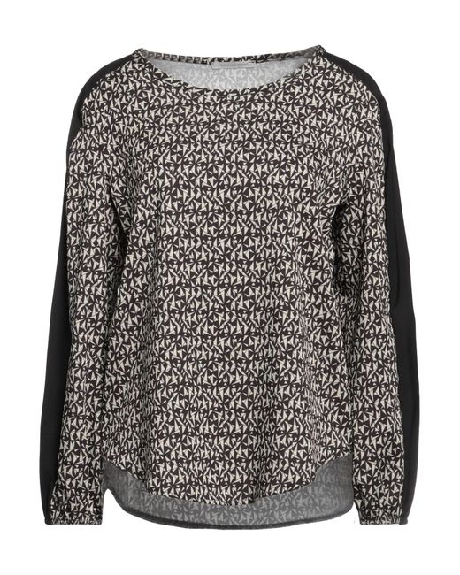 Biancoghiaccio Gray Top Polyester, Elastane