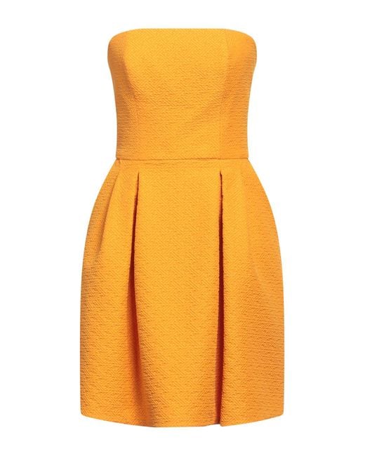Hanita Orange Mini Dress Polyester, Elastane