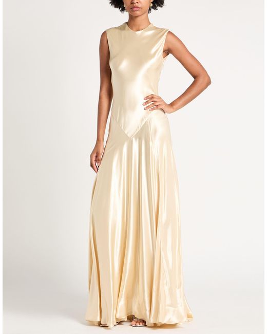Alberta Ferretti Metallic Maxi Dress Viscose