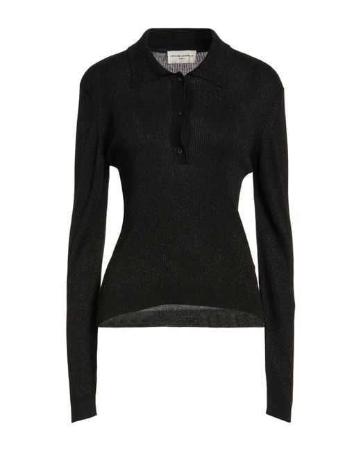 Officine Generale Black Sweater Viscose, Polyester