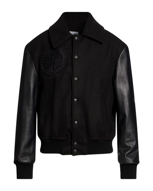 FAMILY FIRST Black Jacket Polyester, Leather for men