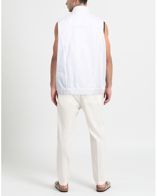 Ann Demeulemeester White Denim Outerwear for men