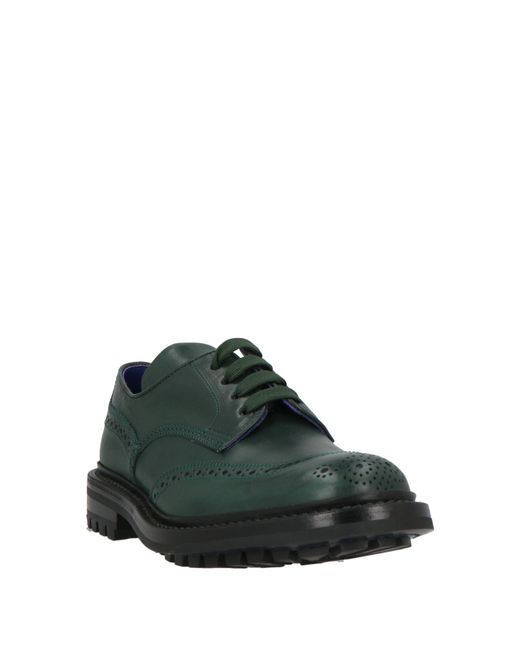 Tricker's Green Lace-Up Shoes for men