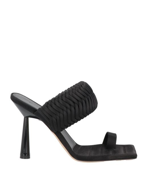 GIA RHW Black Thong Sandal